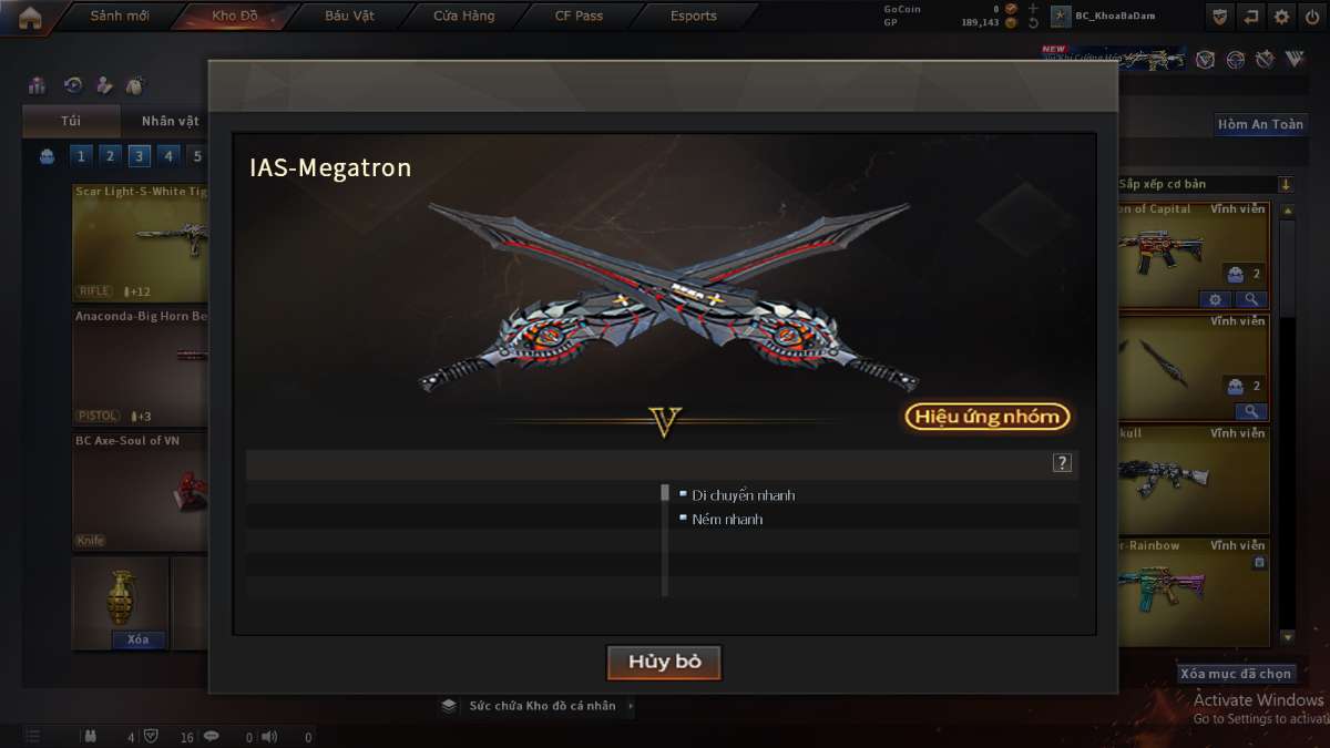 shop acc cf uy tin gia re